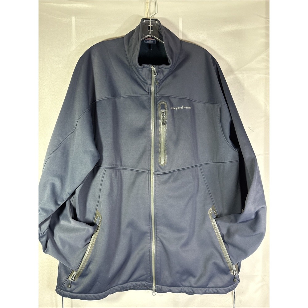 Vineyard Vines Men's XXL Navy Blue Performer mariner Soft Shell Jacket Full Zip